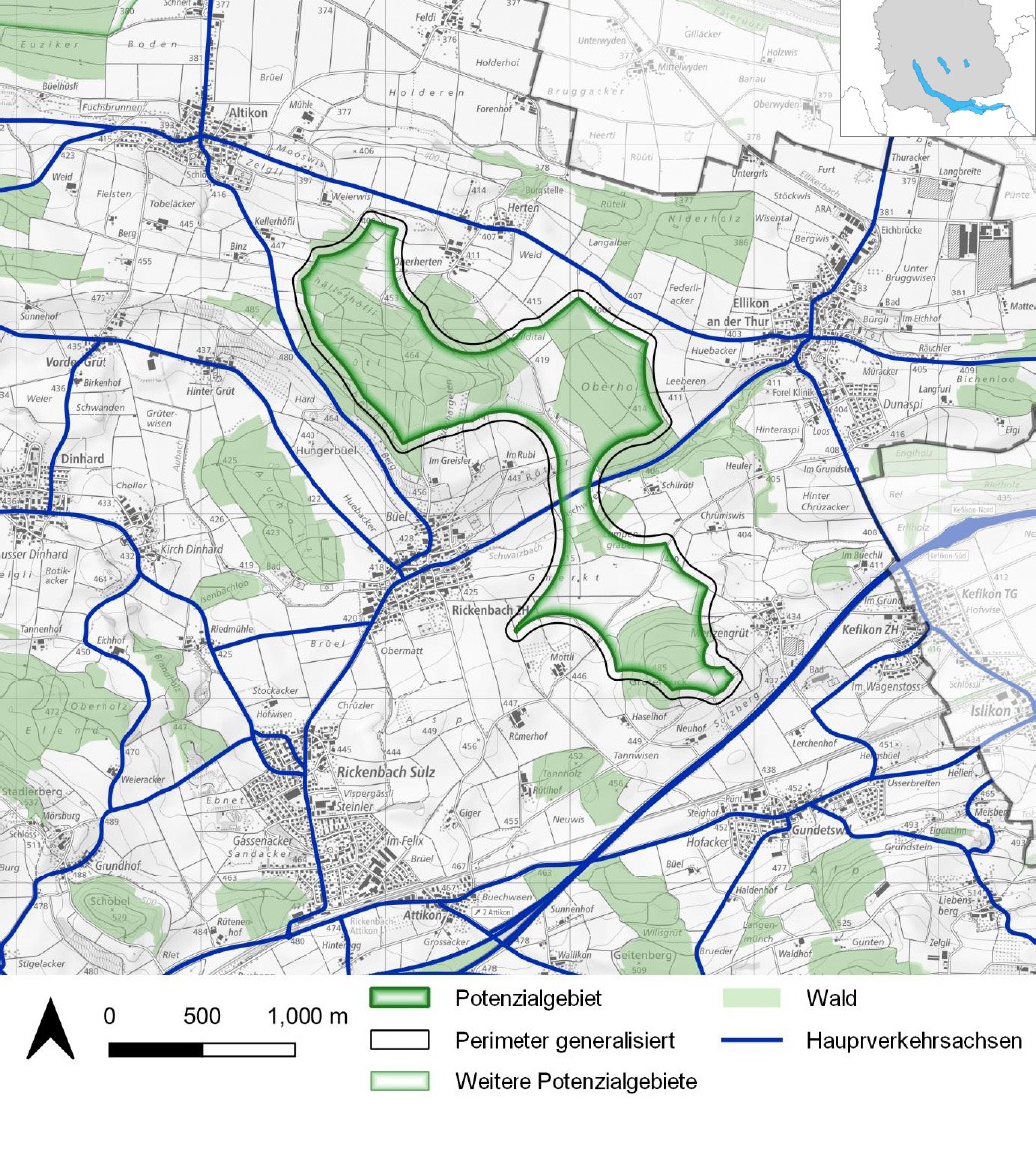 Eignungsgebiet 13 Windenergie Kanton Zürich