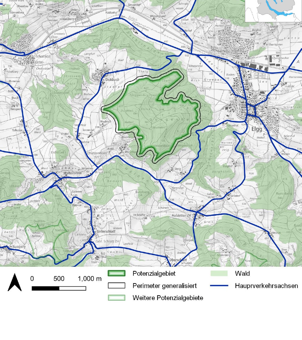 Eignungsgebiet 17 Windenergie Kanton Zürich