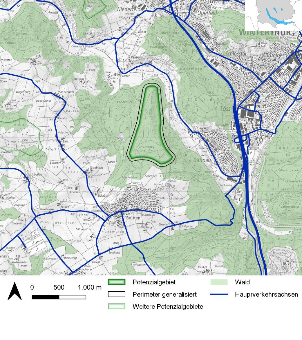 Eignungsgebiet 48 Windenergie Kanton Zürich