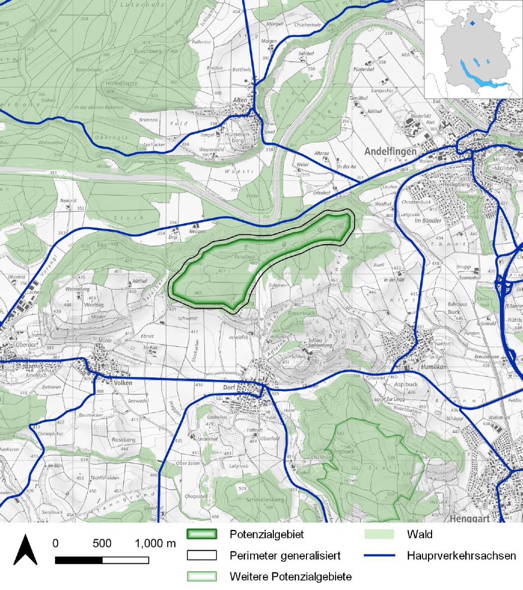 Eignungsgebiet 5 Windenergie Kanton Zürich