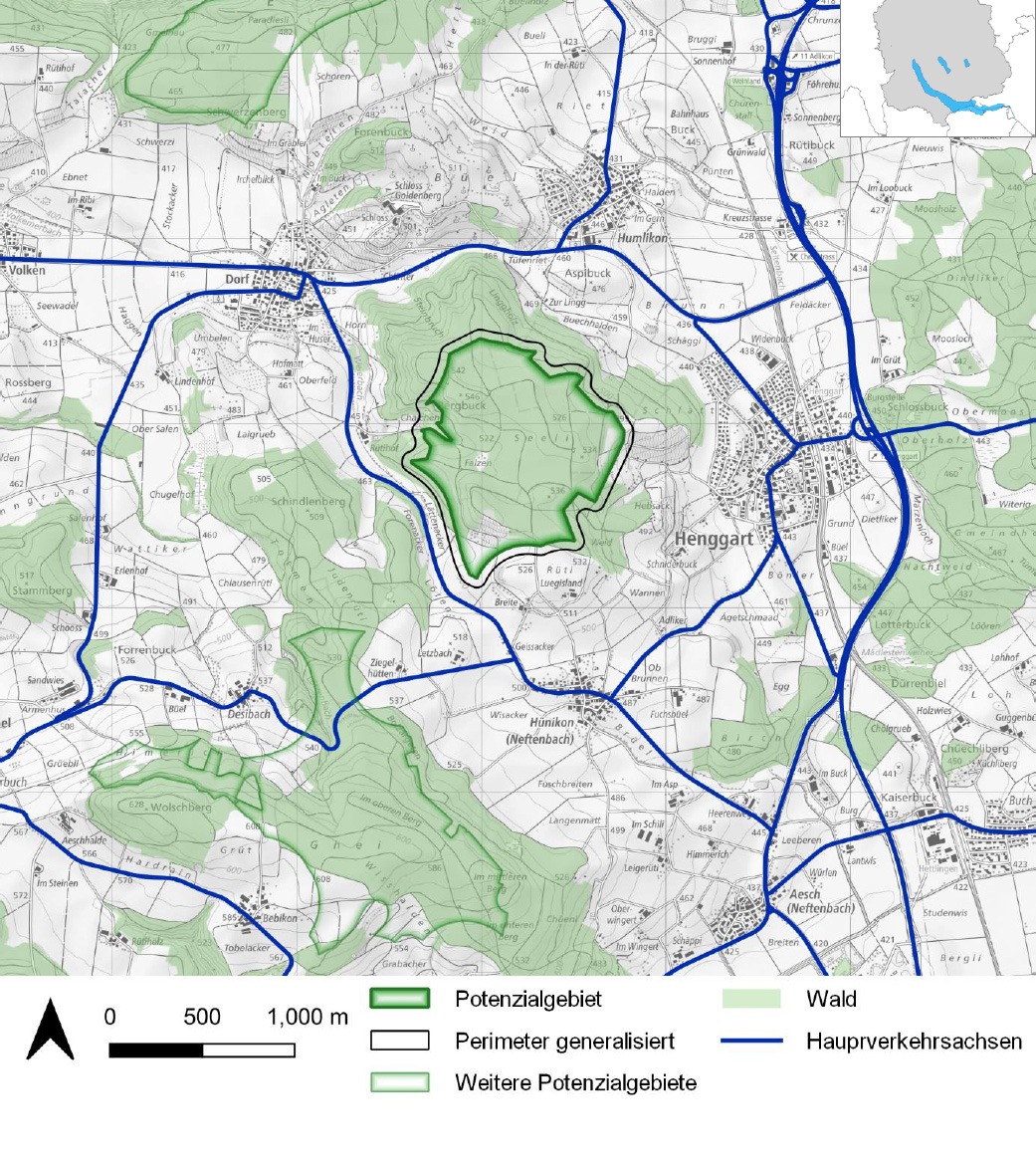 Eignungsgebiet 6 Windenergie Kanton Zürich